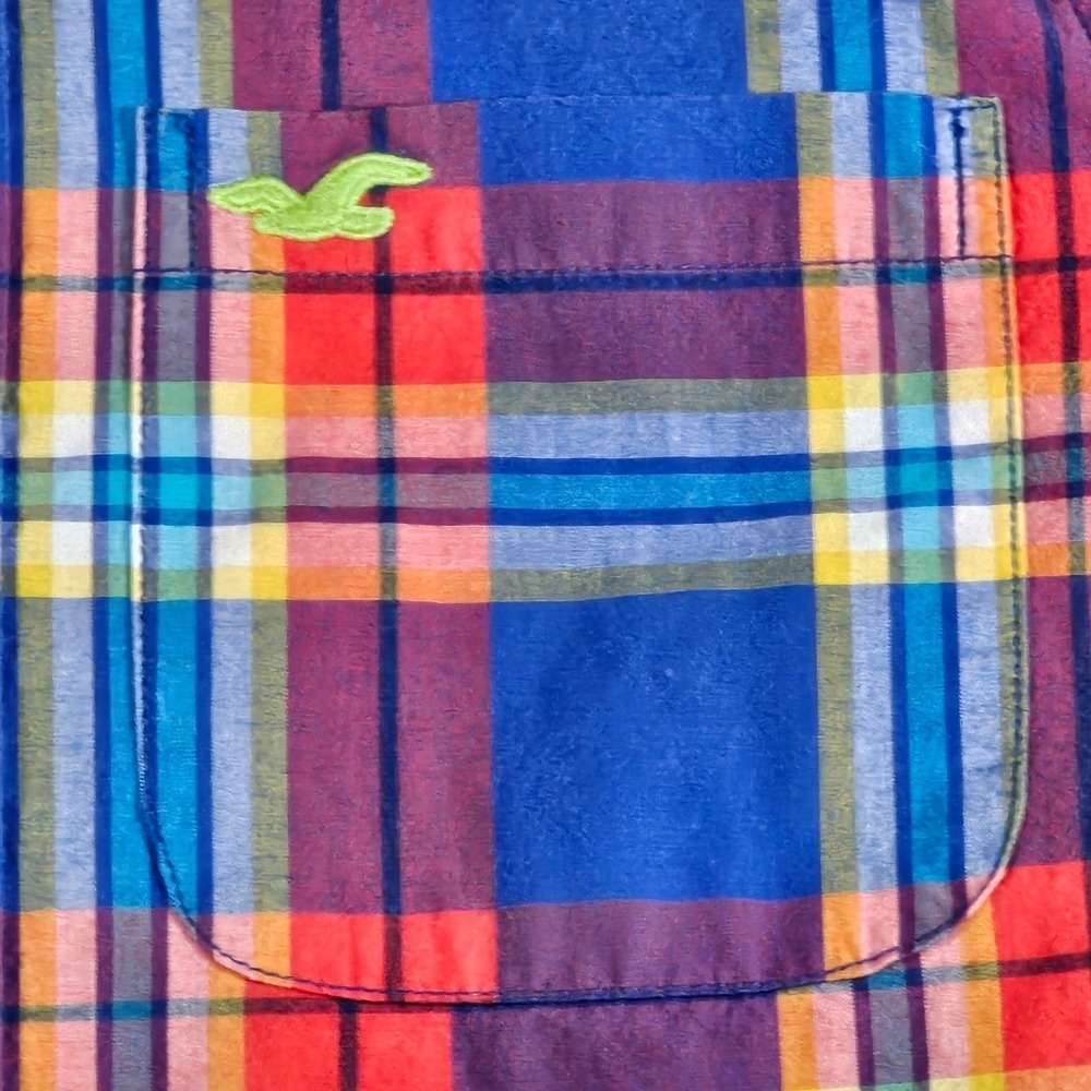 Lot of 2 Hollister Button Down Shirt Mens XL Multicolor Plaid L/S Cotton  Y2K - Picture 13 of 16